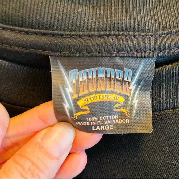 AMERICAN THUNDER X Tiger Lightning Tee Shirt Vintage Rare